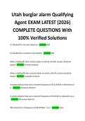 Utah burglar alarm Qualifying Agent EXAM LATEST &lpar;2026&rpar; COMPLETE QUESTIONS With 100&percnt; Verified Solutions