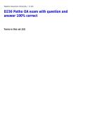 D236 Patho OA exam with question and answer 100&percnt; correct&NewLine;