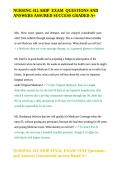 NURSING 412 AHIP EXAM QUESTIONS AND&NewLine;ANSWERS ASSURED SUCCESS GRADED A&plus;