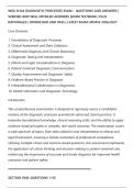 WGU D344 DIAGNOSTIC PROCESSES EXAM &ndash; QUESTIONS AND ANSWERS &vert;&NewLine;VERIFIED AND WELL DETAILED ANSWERS &vert;EXAM TESTBANK &vert; PLUS&NewLine;RATIONALES &vert; DOWNLOAD AND PASS &vert; LATEST EXAM UPDATE 2026&sol;2027