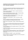 MODERATE SEDATION ANALGESIA &lpar;PA&rpar; QUESTIONS WITH VERIFIED ANSWERS