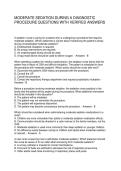 MODERATE SEDATION DURING A DIAGNOSTIC PROCEDURE QUESTIONS WITH VERIFIED ANSWERS