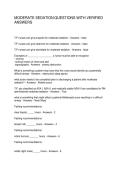MODERATE SEDATION QUESTIONS WITH VERIFIED ANSWERS