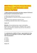 NR546 Week 1 Practice Exam Questions and Answers with Rationales Latest Versions Top Rated 