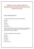 GEORGIA CLASS F LICENSE COMPLETE &NewLine;QUESTIONS AND DETAILED SOLUTIONS LATEST &NewLine;UPDATE THIS YEAR