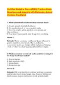 Certified Bariatric Nurse &lpar;CBN&rpar; Practice Exam Questions and Answers with Rationales Latest Versions Top Rated 