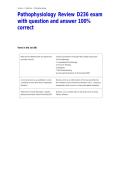 Pathophysiology Review D236 exam with question and answer 100&percnt; correct&NewLine; 