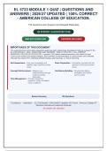 EL 5723 Module 1 Quiz Questions and Answers 2026 27 Updated 100 Correct American College of Education &vert; 150 Questions and Answers with Detailed Rationales &vert; 2026&sol;27 Update &vert; 100&percnt; Correct &NewLine;