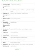 NUR 111 Unit 1 &vert; Health&comma; Illness & Wellness Nursing Review