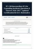 ICS-300 Intermediate ICS for Expanding Incidents Questions & Answers 2026-2027 Updated Certification Review &lpar;Rationales&rpar;
