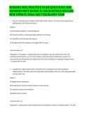 Nursing Practice Exam Questions & Answers &vert; Nursing Exam Prep &vert; 2026&ndash;2027 Study Guide&NewLine;&NewLine;