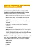 NUR 212 Exam 1 Practice Questions &vert; Nursing Fundamentals&comma; &NewLine;QSEN & Professional Nursing &lpar;2026&sol;2027&rpar; 