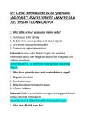 FCC Radar Endorsement Exam Questions and Correct Answers