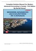 Complete Solution Manual for Modern Advanced Accounting In Canada&comma; 11th Edition by Darrell Herauf