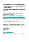 ICOI Diplomate Exam Questions and Correct Answers