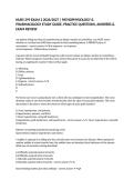 NURS 399 EXAM 2 2026&sol;2027 &vert; PATHOPHYSIOLOGY & PHARMACOLOGY STUDY GUIDE&comma; PRACTICE QUESTIONS&comma; ANSWERS & EXAM REVIEW