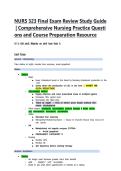NURS 323 Final Exam Review Study Guide &vert; Comprehensive Nursing Practice Questions & Answers