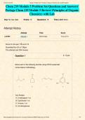 Chem 219 Module 5 Problem Set Questions and Answers&sol; Portage Chem 219 Module 5 Review&sol; Principles of Organic Chemistry with Lab