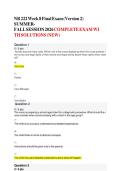 NR 222 Week 8 Final Exam Version 2 questions and answers 2026 update