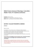 BIOL251 Human Anatomy & Physiology I w&sol;Lab 2026 &vert; Module 7 Exam Review &vert; 70&plus; Questions and Answers