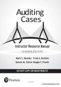SOLUTION MANUAL&colon; Auditing Cases 7th Edition by Beasley&comma; Buckless&comma; Glover&comma; & Prawitt &ndash; Complete Instructor&rsquo;s Resource with All Case Solutions & Professional Judgment Questions