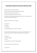 Professional Nursing Post-test Exam Guide Review 2026