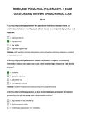 NBME CBSE&colon; PUBLIC HEALTH SCIENCES PT&period; 1 &lbrack;EXAM QUESTIONS AND ANSWERS GRADED A&rsqb; REAL EXAM