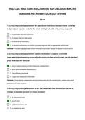 WGU C213 Final Exam&colon; ACCOUNTING FOR DECISION MAKERS Questions And Answers &lpar;2026&sol;2027&rpar; Verified