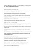NURS 399 VOCABULARY 2026&sol;2027 &vert; PATHOPHYSIOLOGY & PHARMACOLOGY KEY TERMS&comma; DEFINITIONS & STUDY GUIDE&NewLine;&NewLine;