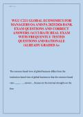 C211 Global Economics for Managers OA and PA Study Guide