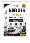 GCU NSG 316 Exam 2 &ndash; Health Assessment &lpar;2026&sol;2027&rpar; Q&A &vert; A&plus; Guarantee