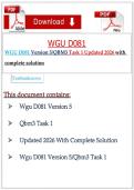 D081 Version 5 QBM3 Task 1 &vert; Complete Solution Study Guide