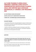 ALF CORE TRAINING FLORIDA EXAM 2026&sol;2027 &vert; ASSISTED LIVING FACILITY ADMINISTRATOR CERTIFICATION &vert; FLORIDA AHCA &vert; 300 VERIFIED Q&A & DETAILED RATIONALES &vert; A&plus; GRADED &vert; JUST RELEASED PDF