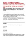 KSHSAA VOLLEYBALL EXAM 2026 &vert; PRACTICE QUESTIONS&comma; VERIFIED CORRECT ANSWERS & DETAILED RATIONALES &vert; RULES TEST Q&A STUDY GUIDE &vert; JUST RELEASED PDF