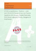 ATI RN Comprehensive   Predictor 1  2026&NewLine;2027 &vert; NCLEX-RN Review & Next Gen Practice &NewLine;Questions with Answers&comma; Detailed Rationales&comma; &NewLine;NGN Clinical Judgment&comma; Priority&comma; Delegation & &NewLine;Final Review &NewLine; 
