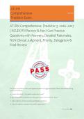 ATI RN Comprehensive Predictor 1 2026 2027 &vert; NCLEX-RN Review & Next Gen Practice Questions with Answers&comma; Detailed Rationales&comma; NGN Clinical Judgment&comma; Priority&comma; Delegation & Final Review