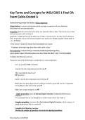 Key Terms and Concepts for WGU D265 1 Final OA Exam Guide-Graded A
