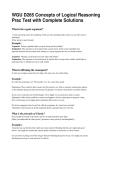 WGU D265 Concepts of Logical Reasoning Prac Test with Complete Solutions