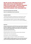 NR 574 ACUTE-CARE PRACTICUM I EXAM 2026 &vert; NGN-STYLE COMPREHENSIVE PRACTICE QUESTIONS&comma; VERIFIED ANSWERS & DETAILED RATIONALES &vert; ADVANCED PRACTICE NURSING &vert; JUST RELEASED PDF