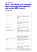 WGU C949 - Data Structures And Algorithms exam with question and answer 100&percnt; correct