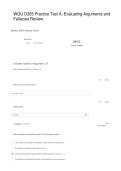 WGU D265 Practice Test A&colon; Evaluating Arguments and Fallacies Review 