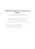 NRNP 6566 ADVANCED CARE ADULTS ACUTE SETTINGS I WEEK 9 KNOWLEDGE CHECK 2026&sol;2027 &vert; Questions & Verified Answers &vert; Latest Update &vert; Pass Guaranteed - A&plus; Graded&NewLine;&NewLine;