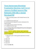 Texas Journeyman Electrician &NewLine;Examination Questions And Correct &NewLine;Answers &lpar;Verified Answers&rpar; Plus &NewLine;Rationales 2026 Q&A &vert; Instant &NewLine;Download Pdf 