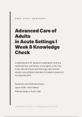 NRNP 6566 ADVANCED CARE ADULTS ACUTE SETTINGS I WEEK 8 KNOWLEDGE CHECK 2026&sol;2027 &vert; Questions & Verified Answers &vert; Latest Update &vert; Pass Guaranteed - A&plus; Graded&NewLine;&NewLine;