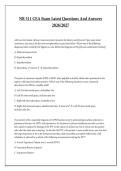 NR 511 CEA Exam Latest Questions And Answers 2026&sol;2027
