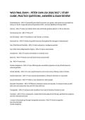 WGS FINAL EXAM &ndash; PETER CAVA LSU 2026&sol;2027 &vert; STUDY GUIDE&comma; PRACTICE QUESTIONS&comma; ANSWERS & EXAM REVIEW