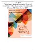Test Bank Public Health Nursing&colon; Population-Centered Health Care in the Community&comma; 11th Edition&comma; By &lpar;Marcia&comma; 2024&rpar; Latest Edition 2026