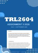 TRL2604 Assignment 3 2026 - Distinction &vert; Due 11 September 2026