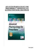 Advanced Pharmacology for Prescribers &ndash; 1st Edition &ndash; Luu&comma; Kayingo & Hass &vert; Complete Test Bank &vert; All Chapters