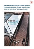 Test bank for Finance for Non-Financial Managers 7th Canadian Edition  by Pierre G&period; Bergeron&comma; ISBN No&semi; 9780176530839&comma; all 12 Chapters Covered&vert;Guaranteed success&excl;&excl;